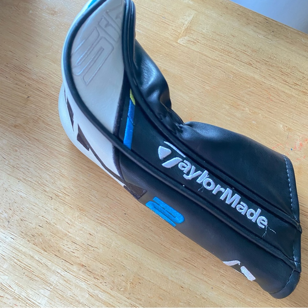 TaylorMade Black and Blue Driver Headcover with White Logo